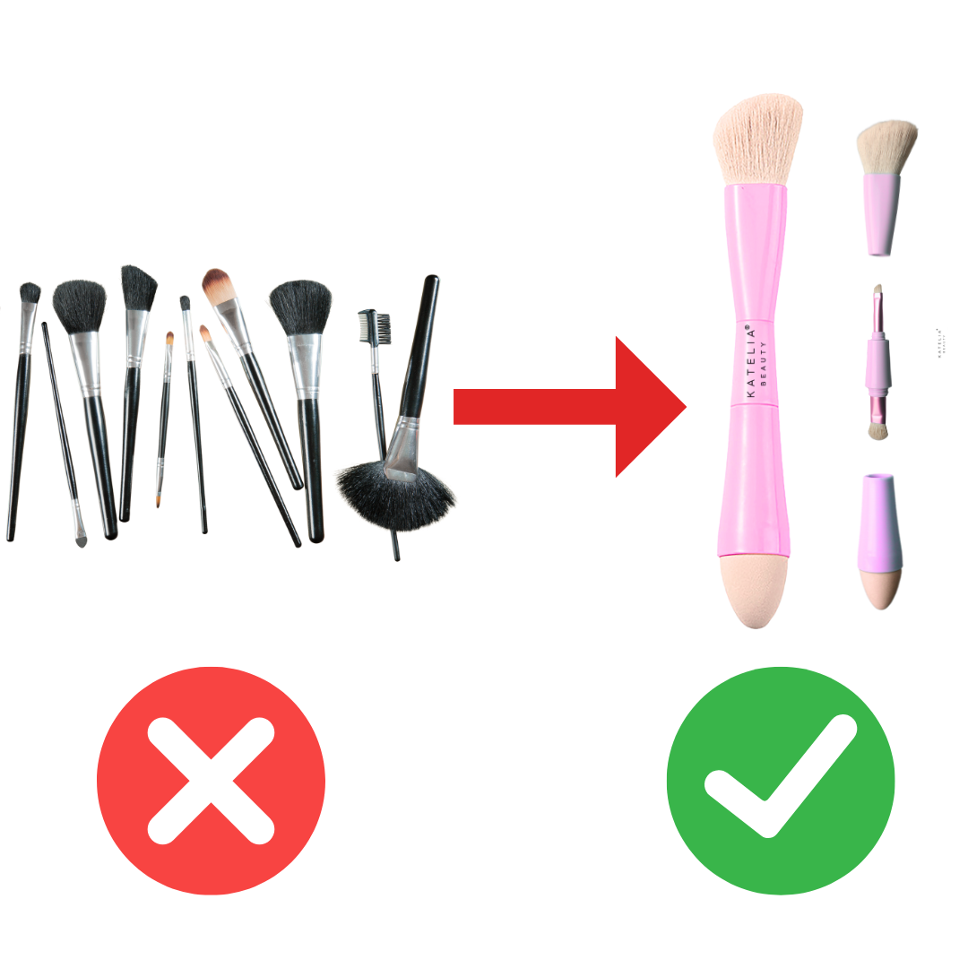 4-in-1 Makeup Brush by Katelia Beauty